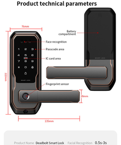 Dl 30 thông minh khóa với tuya App mở khóa vân tay tiên tiến an ninh cho cửa thép nhôm Wifi mạng tương thích chốt chết - Product Image 6