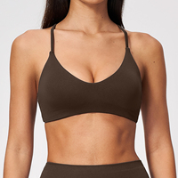 Soutien-gorge de sport pour femme de haute qualité, couleur unie, dos élégant, respirant, Y-black, séchage rapide, doux, pour fitness et yoga