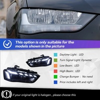 Faros Delanteros LED Matrix A4 B8.5 A4L DRL 2009-2016, Luz Alta, Direccional, Nuevos Faros Audi para Reequipamiento/Actualización, CCC/EMARK