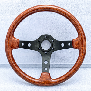 Volante Deportivo Clásico JDM Original de Gamuza Vintage de 3 Radios y 14 Pulgadas (350 mm), Volante Deportivo Universal Plano DHSMT para Automóvil - Product Image 1