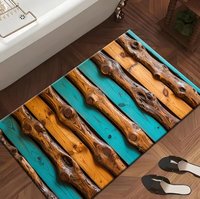 Tapis de bain antidérapant en polyester fabriqué à la machine, avec support en PVC écologique, séchage rapide, usage domestique, rembourré, résistant au feu, vente en gros