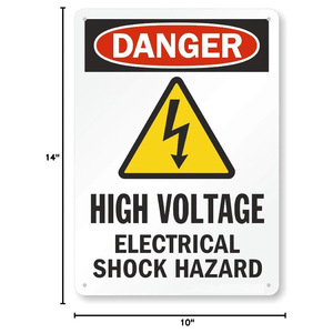 Señales de advertencia de seguridad en cantonés, placas de aluminio con señales de peligro eléctrico para uso industrial - Product Image 2
