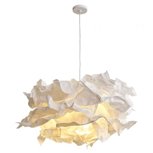 Lampe décorative de style <span class=keywords><strong>japonais</strong></span> <span class=keywords><strong>en</strong></span> <span class=keywords><strong>papier</strong></span> DIY, <span class=keywords><strong>lustre</strong></span> suspendu, hauteur réglable, nuages créatifs, chambre à coucher, bureau, salon - Product Image 6