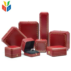 Wholesale Eco-Friendly Leatherette Paper Luxury Jewelry Boxes Custom Logo Bracelet Necklace Earring Pendant Ring Box Packaging