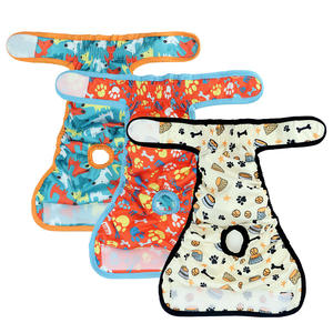 Colorido poliéster XS S M L suministros de limpieza para mascotas reutilizable lavable lindo pollo pato ganso pañal con pajarita para perros gatos - Product Image 1