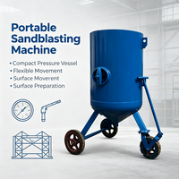 Machine de sablage humide industrielle pour le nettoyage des surfaces métalliques sans nuages de poussière
