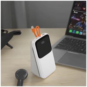 Mini batterie externe portable haute capacité 20000mAh 10000mAh avec câbles intégrés, affichage, chargeur mobile PD22.5W pour smartphone, utilisation en extérieur - Product Image 1