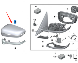 Rétroviseur arrière droit OEM 51168492898 pour <span class=keywords><strong>BMW</strong></span> Série 3 G28 G20 Lci - Product Image 4
