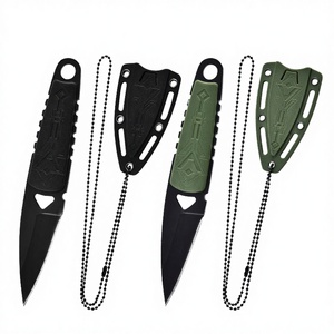 Couteau <span class=keywords><strong>de</strong></span> poche tactique multifonctionnel en acier inoxydable, mini couteau à lame fixe pour l'extérieur, couteau <span class=keywords><strong>de</strong></span> défense personnel à porter en collier, vente en gros, DIY - Product Image 5