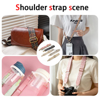 Sangle d'épaule tissée en polyester personnalisée OEM de 2,5 cm de largeur, réglable, avec quincaillerie dorée, pour sac à main, sac bandoulière, sac à main à bandoulière