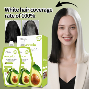 500 ml*2 OEM Huile capillaire noire à l'<span class=keywords><strong>avocat</strong></span>, formule professionnelle non tachante pour le cuir chevelu, coloration brillante pour tous types de cheveux - Product Image 3