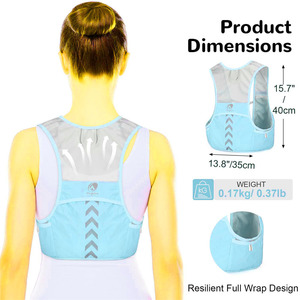 Gilet d'hydratation bleu gris léger pour course à pied, sports de plein air, résistant à l'eau, marathon, cyclisme, randonnée, sac à dos pour hommes - Product Image 4