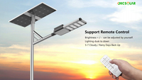 Panneau solaire mono LED pour route IP66, tout-en-un semi-intégré, lampadaire solaire 100 watts, éclairage de qualité commerciale