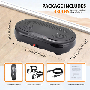 Plateforme vibrante électromagnétique 3D en gros pour usage domestique, fitness, 120 kg, plateforme portable, machine d'exercice pour tout le corps - Product Image 2