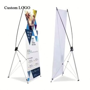 Custom Photo Stands Polyester Aluminium X-Frame <b>Banners</b> with Pop-Up Tripod for Eco-Friendly Promotions - Product Image 1