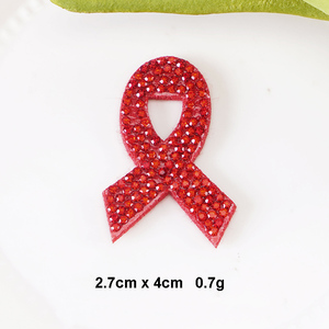 חדש סרט לבן ורוד אדום עיצוב תבשיל על לוח rhinestone עבור קישוט שיער - Product Image 5