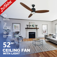 Ventilador de Techo Inteligente 1stshine de 52 Pulgadas con Luz LED, Control por Wifi y Voz, Eficiente, Garantía de Calidad, Venta al Por Mayor