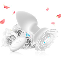 Plug anal en forme de rose avec télécommande vibrante pour le plaisir féminin et le massage corporel