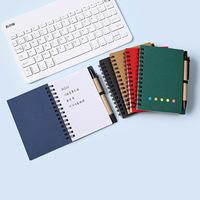 Promotion de vente : Petit carnet à spirale, notes adhésives, bloc-notes en papier kraft, mini blocs-notes avec stylo et notes adhésives, pour l'école et le bureau