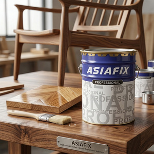 Vernice Trasparente <span class=keywords><strong>Professionale</strong></span> Asiafix per Legno, Laccatura Poliuretanica ad Alta Lucentezza per Decorazioni d'Interni - Product Image 1