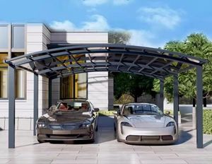 Abri moderne en aluminium étanche pour jardin extérieur et parking avec toit en polycarbonate <span class=keywords><strong>double</strong></span> balcon électrique en <span class=keywords><strong>pente</strong></span> - Product Image 5