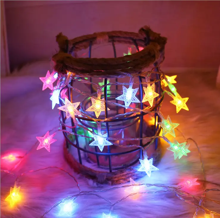 Fabriek Directe Vakantie Ster-Vormige Licht String Led Shining Star Lights Outdoor Waterdicht Kerst Decoratie Verlichting