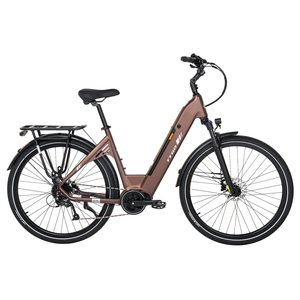 TTGO Electric City Bike 28 Inch 250W Mid Drive Lithium Battery 9 Speed Aluminum <b>Frame</b> Front Suspension Electric <b>Bicycle</b> - Product Image 3