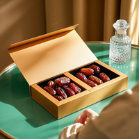 Boîtes cadeaux d'emballage de chocolat Baklava dattes de luxe personnalisées gaufrage mat haut de gamme recyclable pour noix de Ramadan