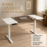 Table élévatrice électrique AOR avec plateau en placage de bois massif, moteur unique, pieds inversés, pieds en T stables, vente en gros d'usine