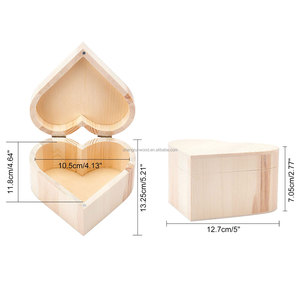 Gỗ Đính trung tâm gỗ hiển thị Hộp quà tặng hình trái tim hộp gỗ với sắt phát hiện cho crafting làm hộp đồ trang sức - Product Image 6