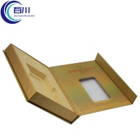 Caja de Regalo de Papel Recubierto de Lujo Innovadora con Ventana de PVC para Cosméticos, Lápiz Labial, Aceite Esencial y Perfume