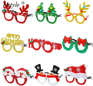 Hstyle enfants noël élégant lunettes fantaisie lunettes cadres drôle lunettes noël Photo stand accessoires fête fournitures décoration - Product Image 5