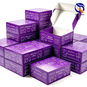 Boîtes d'expédition violettes brillantes et tendance pour la livraison de produits cosmétiques et de soins de beauté - Product Image 4
