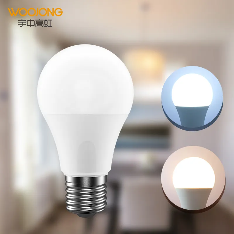 WOOJONG 2024 energy saving LED Bulbs 12W led bulb raw material E26 B22 e27 a60 housing landline