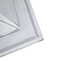 Plaque de verre panoramique conique, panneau transparent en polycarbonate, tuile de toit triangulaire en polycarbonate, plaque en polycarbonate gaufrée, pyramide