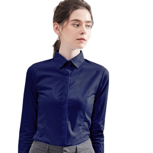 Camisa de Bambú para Mujer, <span class=keywords><strong>Manga</strong></span> Larga, Cierre de Botones, <span class=keywords><strong>Blusa</strong></span> Blanca Clásica de Oficina, Transpirable, Suave, Informal, Elegante, Corte Entallado - Product Image 5