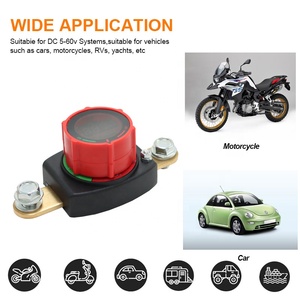 헤비 듀티 배터리 차단 스위치 DC 5-60V 사이드 포스트 킬 스위치 볼트미터 포함 전원 차단 스위치 RV 자동차 보트용 - Product Image 6