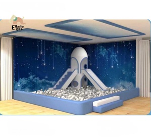 Eibele Nouveau style tendance Ensemble de jeux d'intérieur <span class=keywords><strong>en</strong></span> <span class=keywords><strong>bois</strong></span> à thème naturel Équipement de jeux doux <span class=keywords><strong>pour</strong></span> enfants avec <span class=keywords><strong>piscine</strong></span> à balles et <span class=keywords><strong>toboggan</strong></span> - Product Image 6