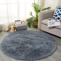 Tapis géométrique moderne en fausse fourrure bleu marine doux avec dos antidérapant pour la décoration de la maison, de la chambre et de la chambre d'enfant