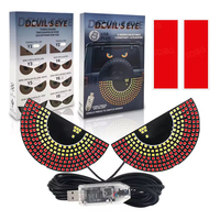 Nouveau LED Devil Eyes décoratif pare-brise arrière lumière Triangle forme semi-circulaire affichage pour camions en plastique Durable