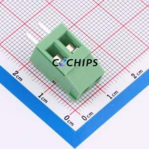 DB129V-5.08-2P-GN-S Screw Terminal Block Through hole Component (THT),P=5.08mm Connector 1x2P 5.08mm Green Through Hole - Product Image 1