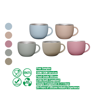 Tazza per Bambini in Acciaio Inox e Silicone Senza BPA, Nuovo Design, Stoviglie Sicure e Salutari per l'Alimentazione dei Bambini - Product Image 1