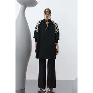 Túnica de Manga Larga para Mujer Luna con Bolsillos Tipo Cargo, Tejido de Tela, para Uso Diario 10624TNK - Product Image 6