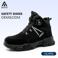 Botas de Trabajo de Seguridad EN ISO 20345 SBP para Hombre y Mujer, de Caña Alta, 6 Pulgadas, Impermeables, Ligeras, con Puntera de Acero y Microfibra