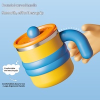 Mug à café isotherme en acier inoxydable 316, double paroi, rétention de chaleur, couvercle à clapet hermétique, poignée incurvée, tasse à eau, gobelet quotidien pour le bureau