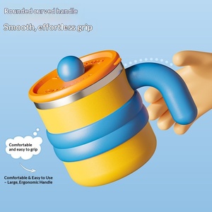 Taza <span class=keywords><strong>de</strong></span> Café Aislada <span class=keywords><strong>de</strong></span> Acero Inoxidable 316, Doble Pared, Retención <span class=keywords><strong>de</strong></span> <span class=keywords><strong>Calor</strong></span>, Tapa Abatible Sellada, Asa Curva, Taza para Agua, Vaso Térmico Diario para Oficina - Product Image 4