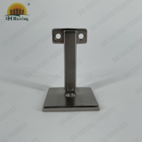 Raccords de garde-corps d'escalier en alliage de zinc finition nickel satiné Support mural Support de main courante pour balustrades et mains courantes