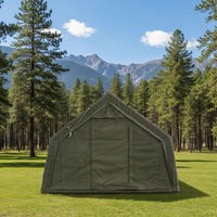 Tente de camping camouflage gonflable étanche portable 4 saisons à ouverture rapide automatique 1 chambre 1 séjour 17.2 m²