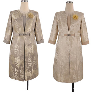 Trajes de Chaqueta Larga de Alta Calidad para Mujer, Moda Africana para Oficina, Vestidos de Iglesia, Tallas Grandes, Conjuntos de 2 Piezas, Vestido y Chaqueta - Product Image 1