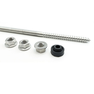 M10 * 200 Ss304 Solar Dak <span class=keywords><strong>Double</strong></span> End Schroef Houtdraad Epdm Hanger Bout En Hex Flens Vergrendelingsmoeren - Product Image 5